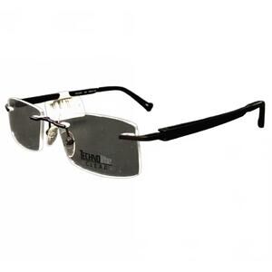 NEW TECHNOLITE men's tfd3004 rectangle eyeglasses in gunmetal